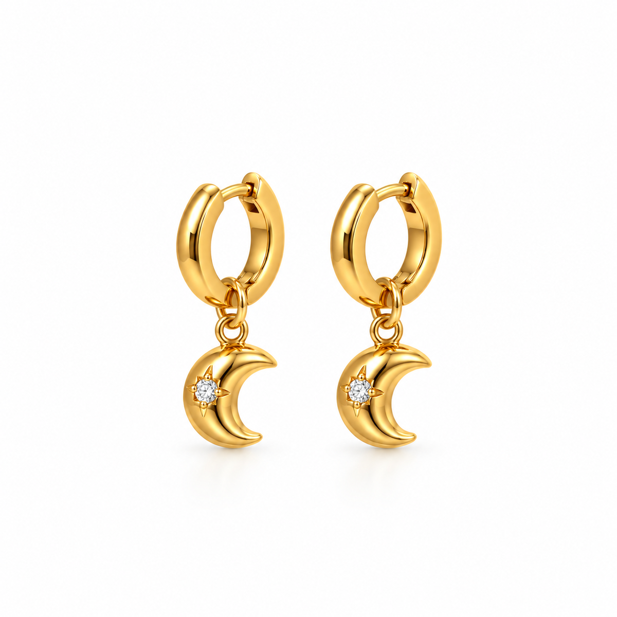 Crescent Glow Hoops
